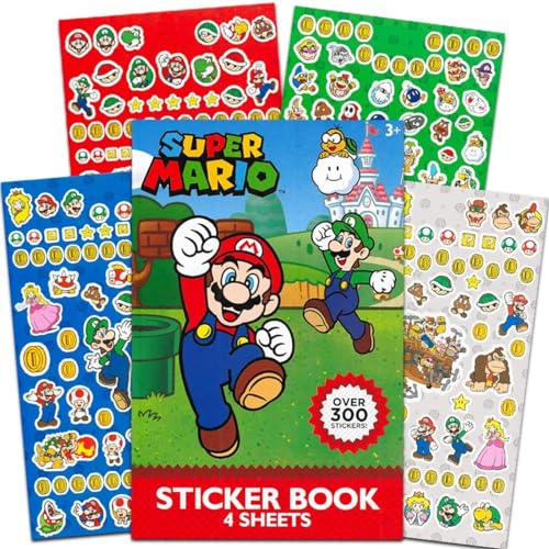 UPD Super Mario 4 Sheet Sticker Pad 300 Plus Stickers (1 Set)