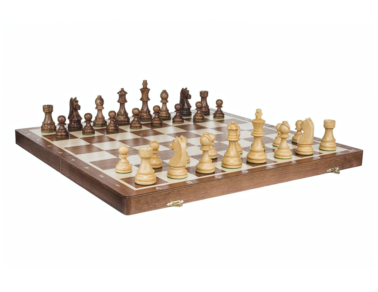 Wooden Tournament Chess Set with Wooden Board and Chess Pieces - Chessmen - European (19" (48cm) - Staunton M)