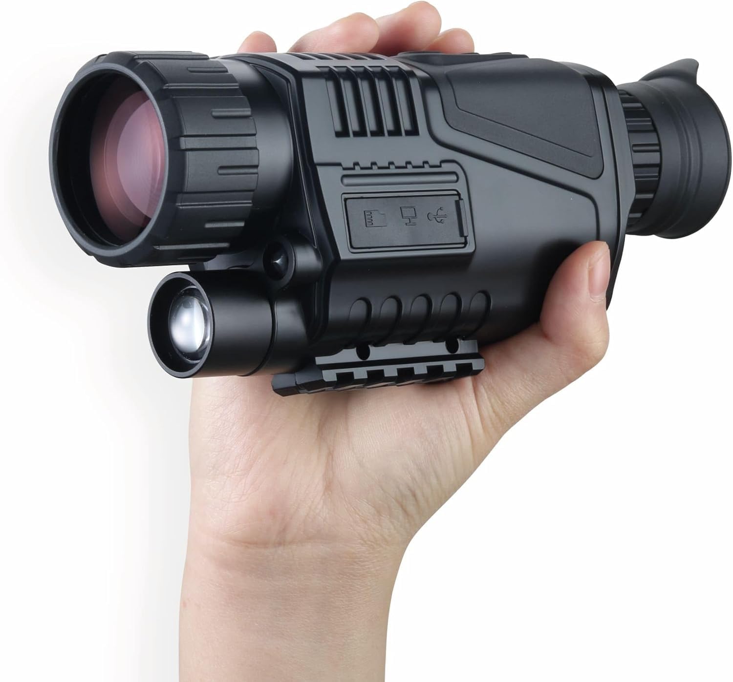CALMORA Night Vision Goggles Digital 5 * 40 IR Infrared for Wildlife Night Vision Optics Scope 300M Range Multi Function Night Vision Monocular-image-23