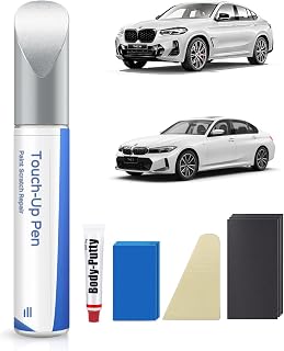 A96 Mineral White Metallic Tricoat Touch Up Paint Repair Kit Compatible with BMW - DIY Kit Exactly Matches Chips and Nicks