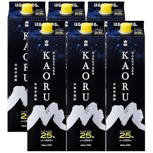 高橋酒造 米焼酎 白岳 KAORU パック 25度 1800ml 1.8L×1ケース/6本のサムネイル
