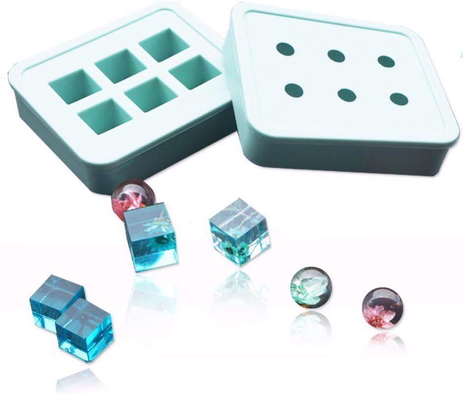 Silicone Jewelry Beads Making Mold Silicone Casting Mould for DIY Craft Making,2pcs