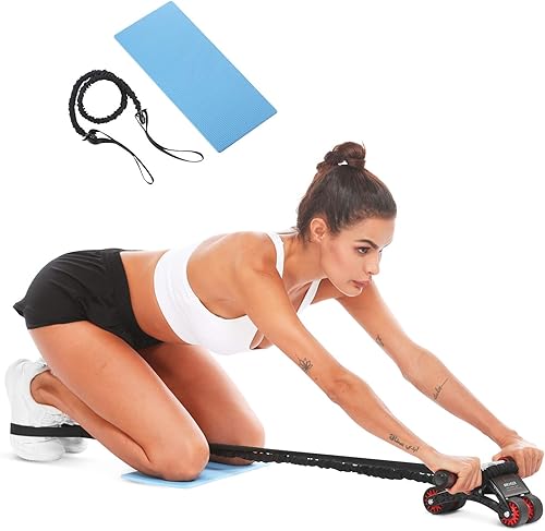 Miniatura 8 de ANCHEER Kit de rodillos abdominales, equipo perfecto para gimnasio en casa para hombres y mujeres, herramienta esencial de ejercicio abdominal,