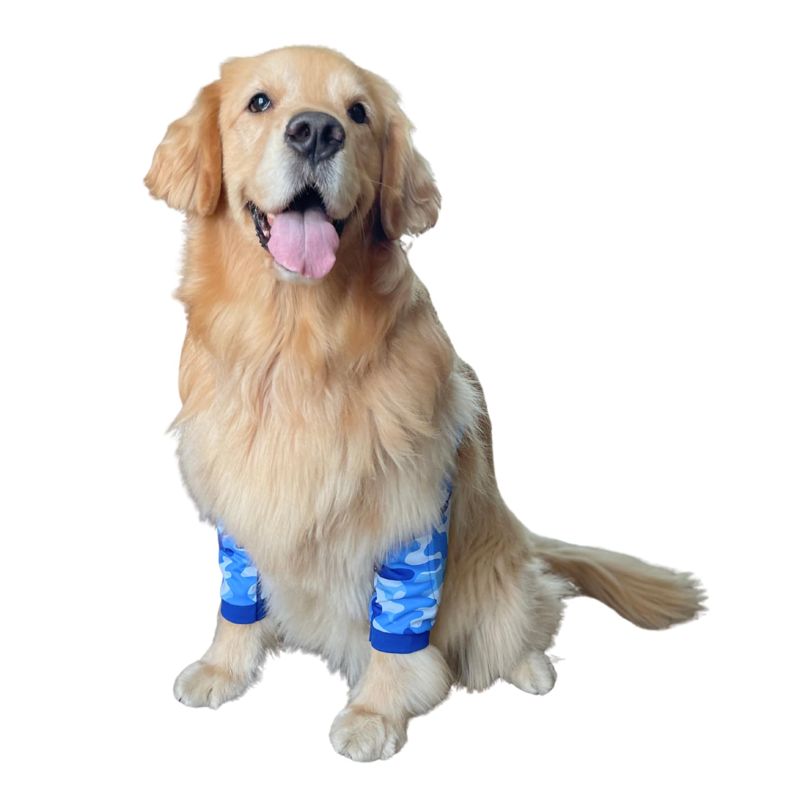 Coudière pour chien XL camouflage bleu : évite le léchage et protège les plaies