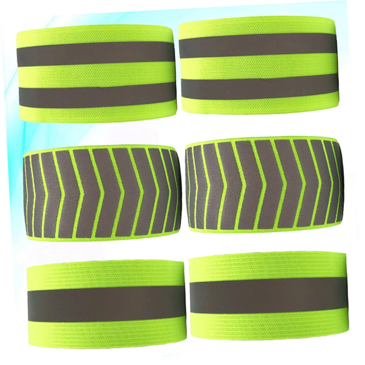 18stücke Reflektierende Fluoreszierende Armbänder Für Nachtaktivitäten Elastische Sicherheitsarmbänder Für Joggen Radfahren Und Wandern Grün