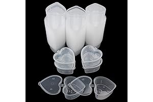60 Mini Heart Containers for Small Items Storage