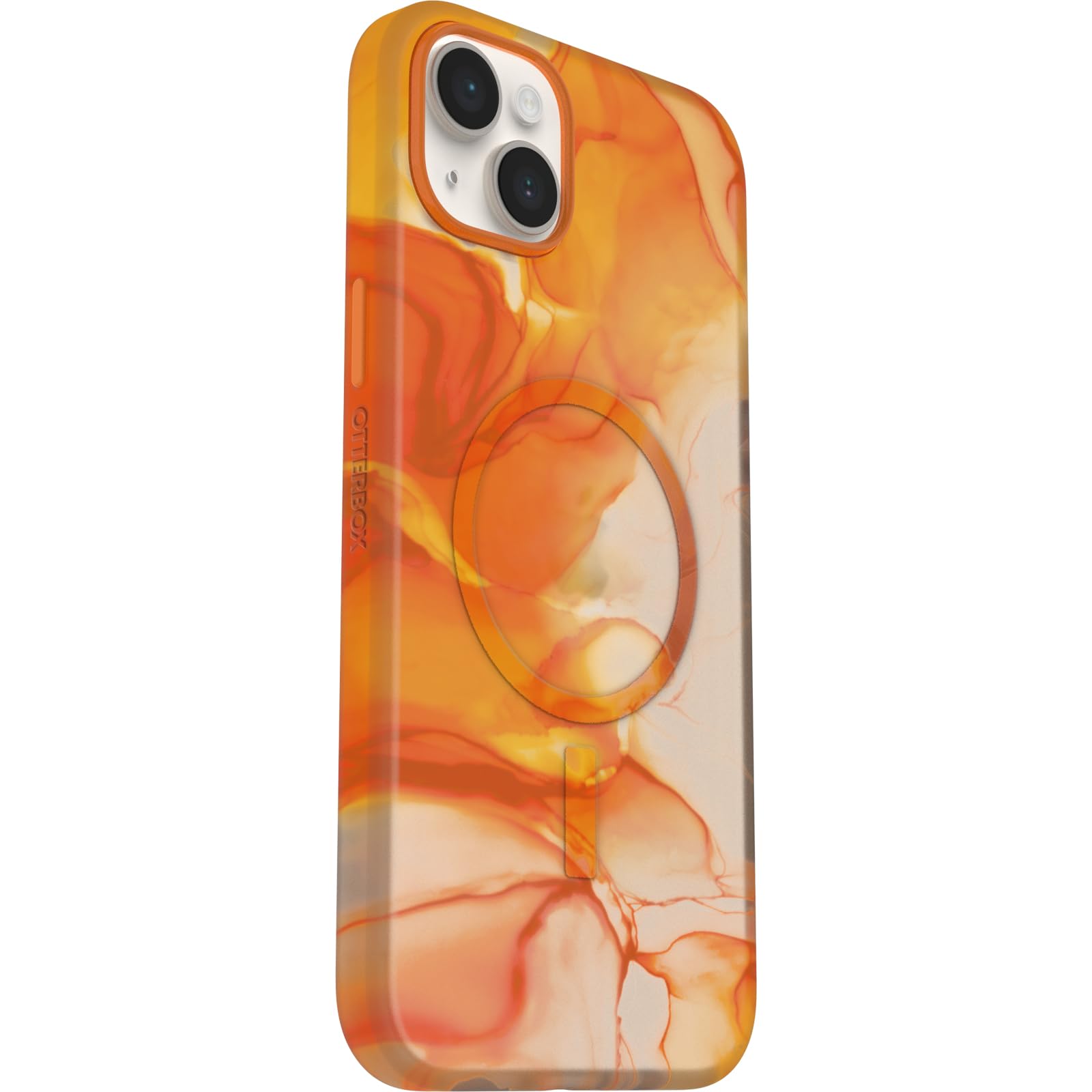 Cover per iPhone 14 Plus OtterBox Slim & Sturdy con MagSafe, resistente a shock e cadute; cover ultrasottile, protettiva, leggera, testata a norme anti caduta MIL-STD 810G, Arancia