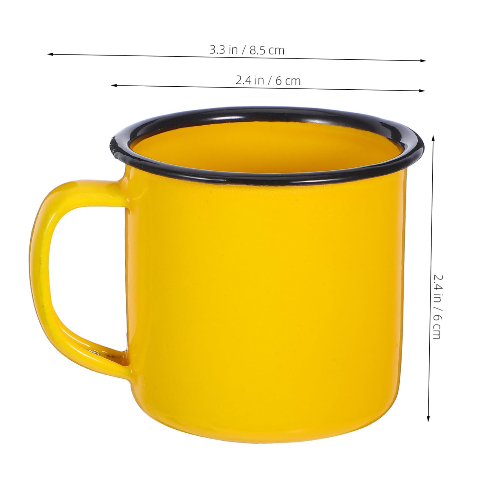 Diseño Simple y Fácil de Limpiar Vintage Juego de 4 Tazas Esmaltadas Material de Esmalte Resistente para Camping y Café Adecuado para Familias y Cafés