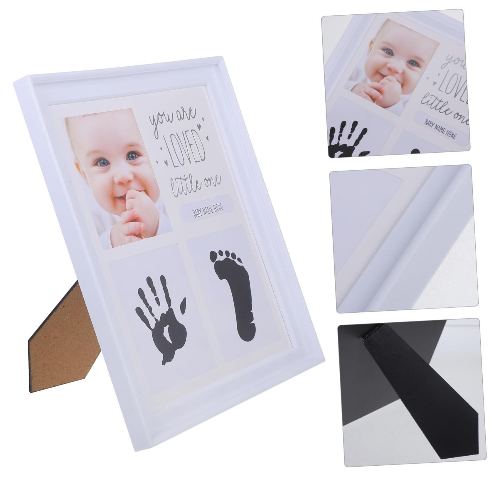 HAPINARY Baby Growth Process Photo Frame Baby Prints Hands and Feet Keepsake Frame for Boys and Girls