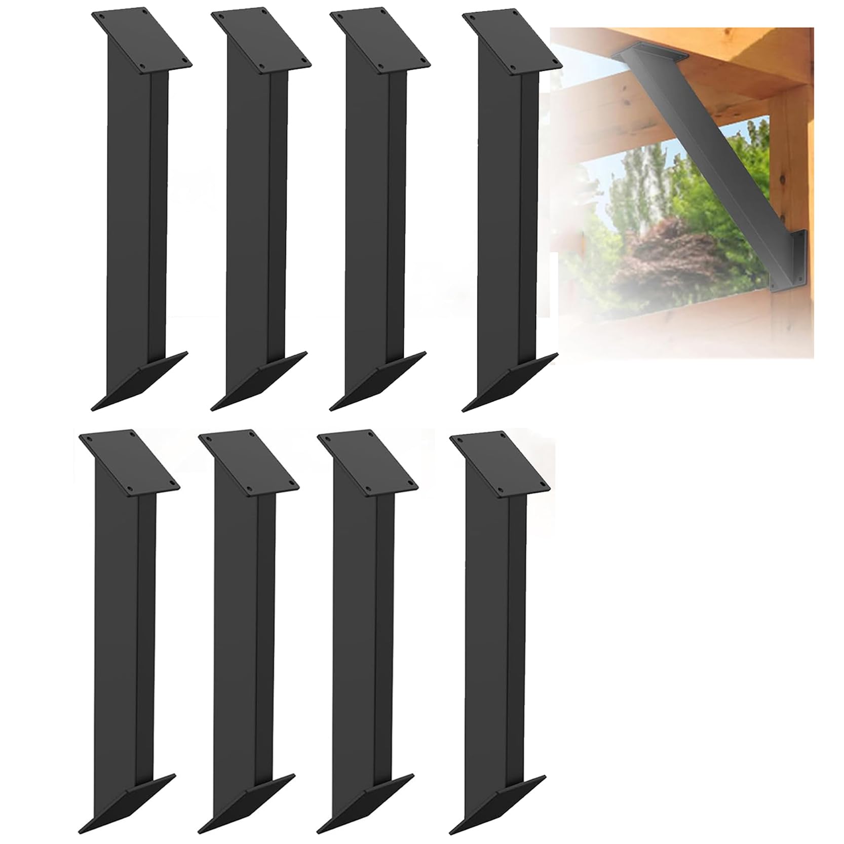 LQSYBHD Angle Brackets 45 Degree Angle Support Brackets 45 Degree Corner Braces Inside Joint for Gazebos,Tree Houses,Cabins and Patios 45-Degree Angle Corner Braces(Color:8pcs)
