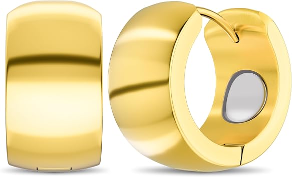 MagnetRX Magnetic Earrings for Women Premium Magnetotherapy Lymphatic Earrings Polished Stainless Steel Womens Lymphvity Magnetic Therapy Acupressure Earrings Gold
