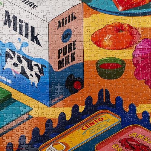 Image of Jigsaw Puzzle Rectangular 1000 Pieces - Scrumptious Theme by Muhammed Sajid Fun & Challenging Mind Games Puzzle Game Activity for Adults & Kids