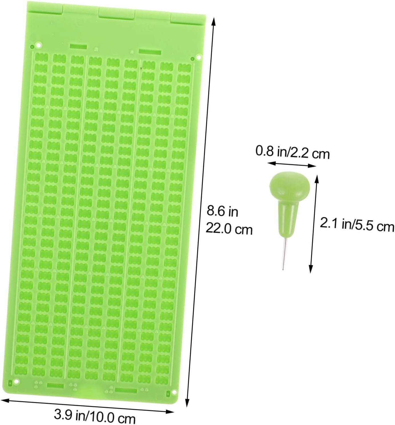 1 Set Plastic Writing with Stylus Portable Line Cell Writing Plate for Blind Lightweight and Easy to Use for Outdoor Learning