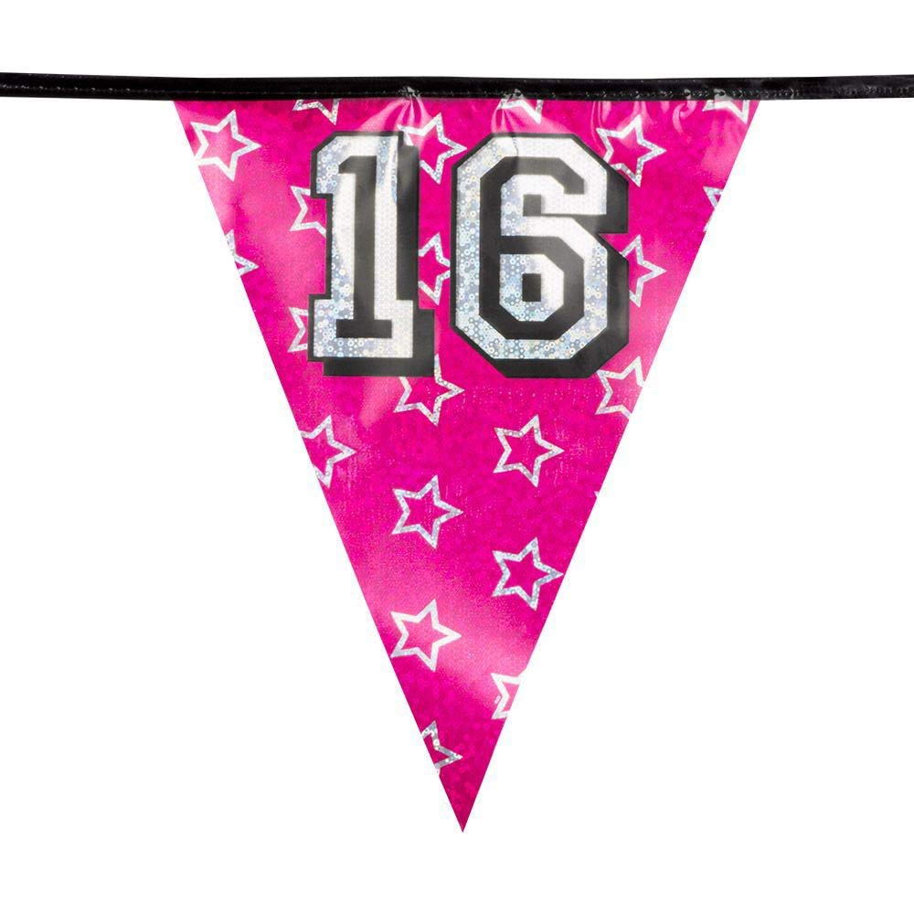 Amazon.com: Boland Sweet 16 Holographic Bunting (One Size