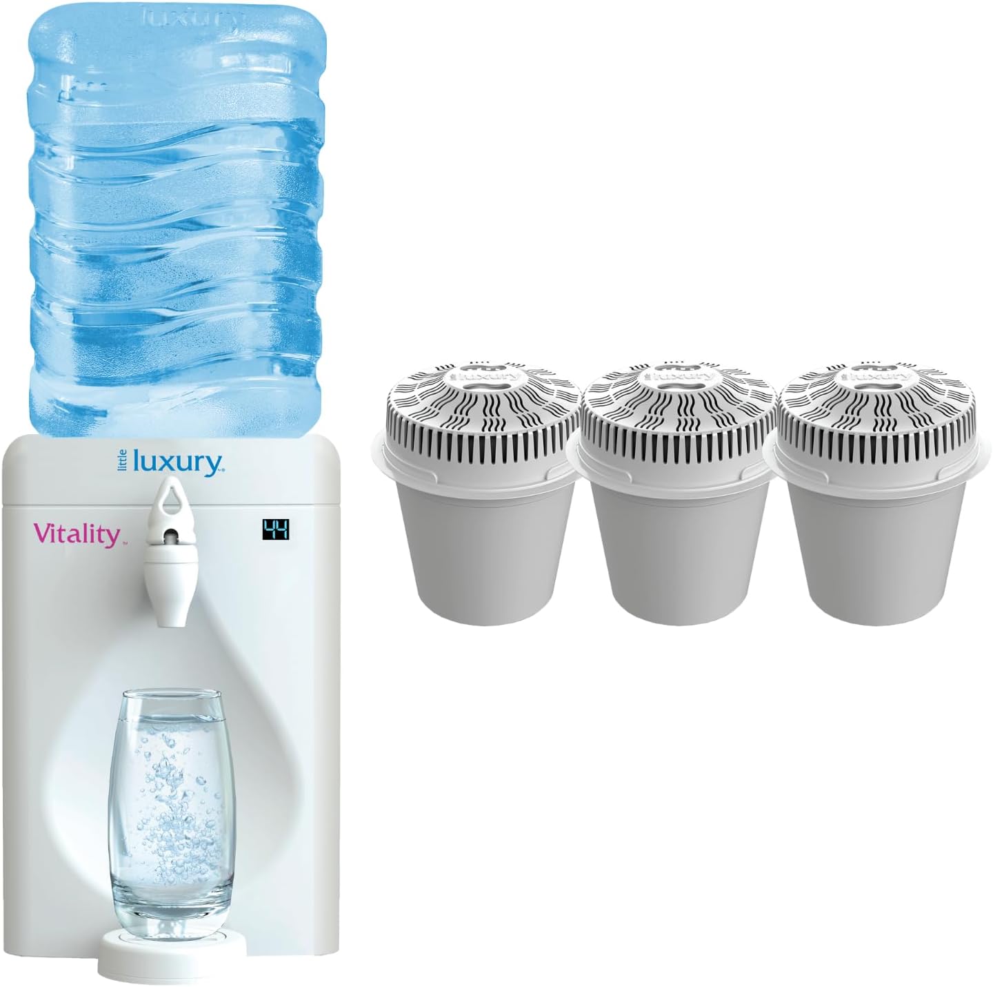 Little Luxury Vitality Mini Water Cooler with Filter & 3 Replacement Filters