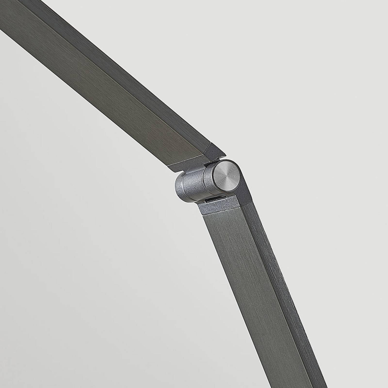 Lucande Lampada da tavolo LED dimmerabile (Moderno) colore Grigio, in Alluminio ad es. Studio & Ufficio lampadina inclusa lampada scrivania a