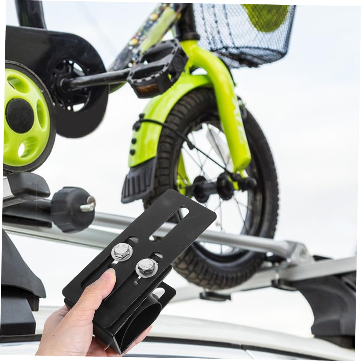 Ciieeo 1 paio Supporti per Barra Luminosa LED Carbonio per Portapacchi Suv Installazione Facile e Sicura Accessori per Veicoli Compatibili con Roof Racks