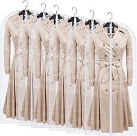 Vista 41 de Bolsas de ropa para colgar ropa, bolsa de traje transpirable (juego de 12) fundas con cremallera, bolsas de ropa de PEVA, bolsas protectoras