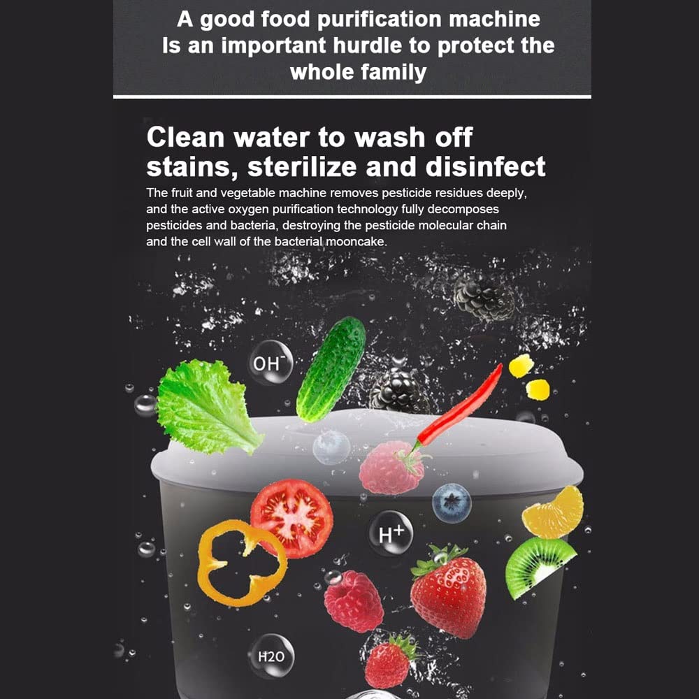 Lavadora De Frutas Y Verduras Con Ozono Máquina Automática De Ozono De Oxígeno Máquina De Desintoxicación De Frutas Y Verduras Máquina De Limpieza Del Hogar Máquina De Desinfección De Frutas Vegetales