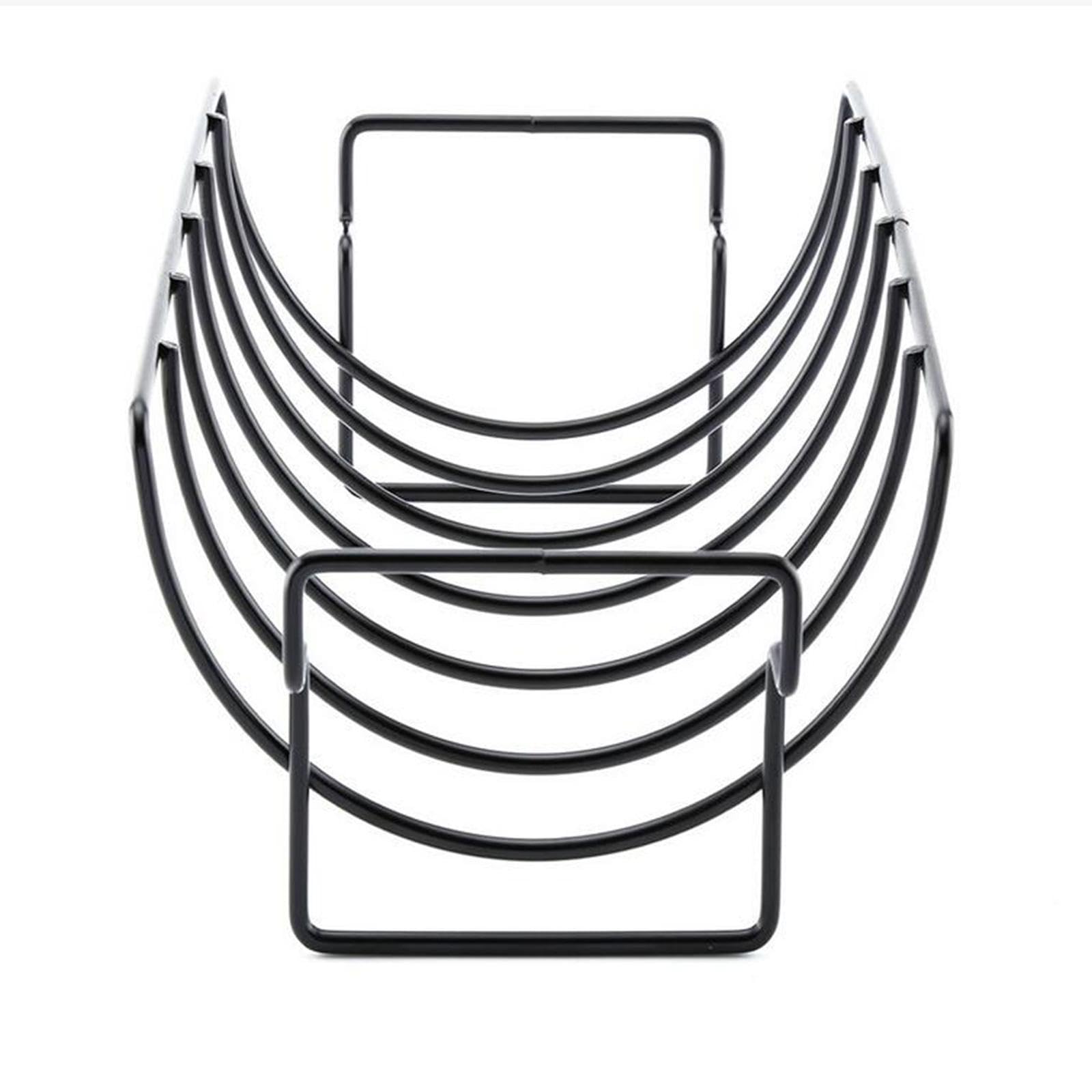 LOVIVER Support à côtes levées, Support à rôtir en Fer antiadhésif, Cadeaux Robustes, 6 Supports complets de côtes levées, Support à Steaks au Barbecue,