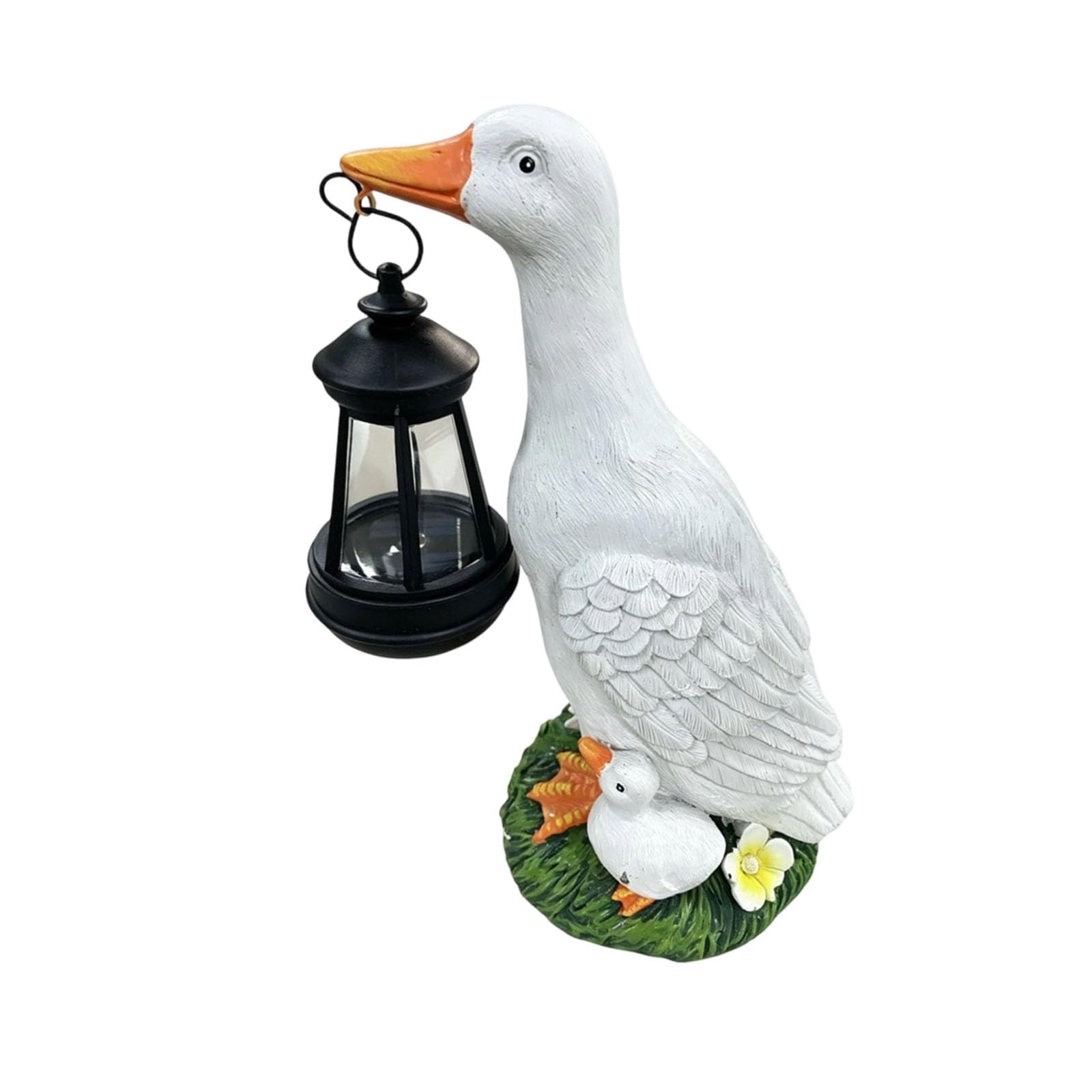 PANGBOER Simulation Solar Lamp Resin for Garden Pathway Patio Decor with Auto Light Control Solar
