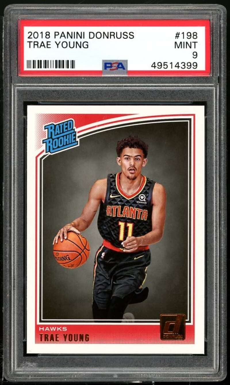 Amazon.com: 2018 Panini Donruss Trae Young #198 PSA 9 Mint Rated Rookie Card  : Collectibles & Fine Art