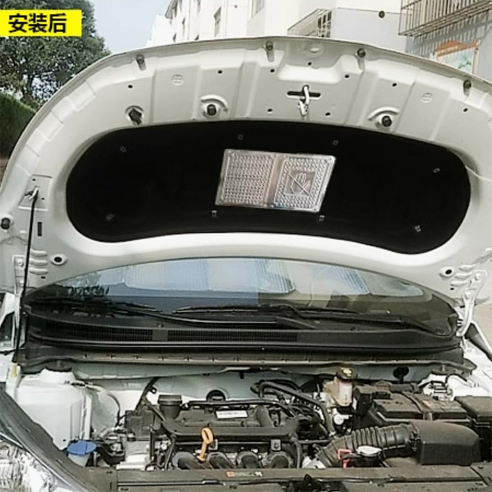 Cotone Isolante Acustico per Cofano Anteriore Auto,per Kia Soluto/Pegas,Isolamento del Cofano del Cofano, Isolamento Acustico del vano Motore
