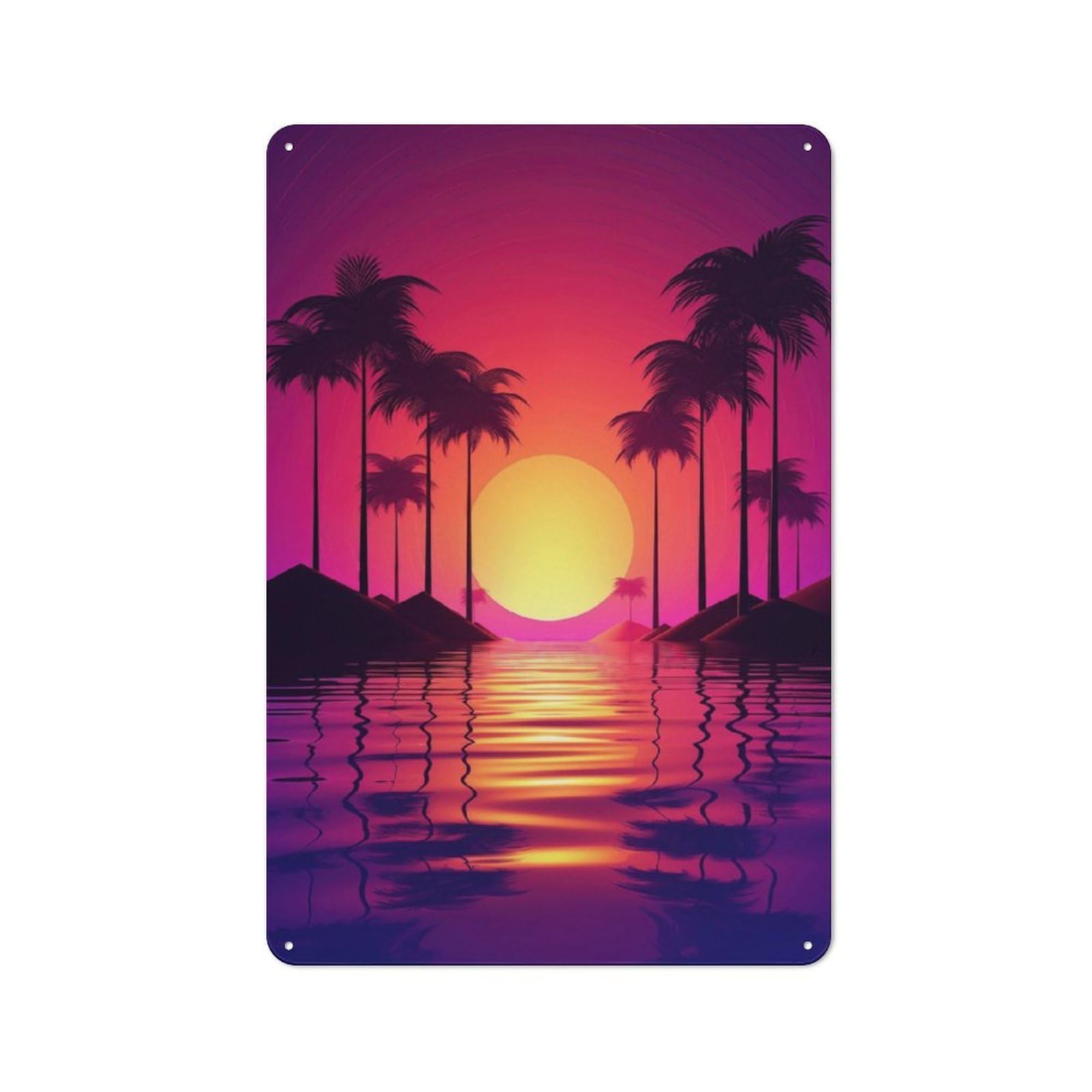Junmoney Radiant Wave Rhapsody Tin Wall Plaque 30X20cm With For Studio Or Craft Room, For Metal Sign Collectors, For Kitchen And Home Bar Decor