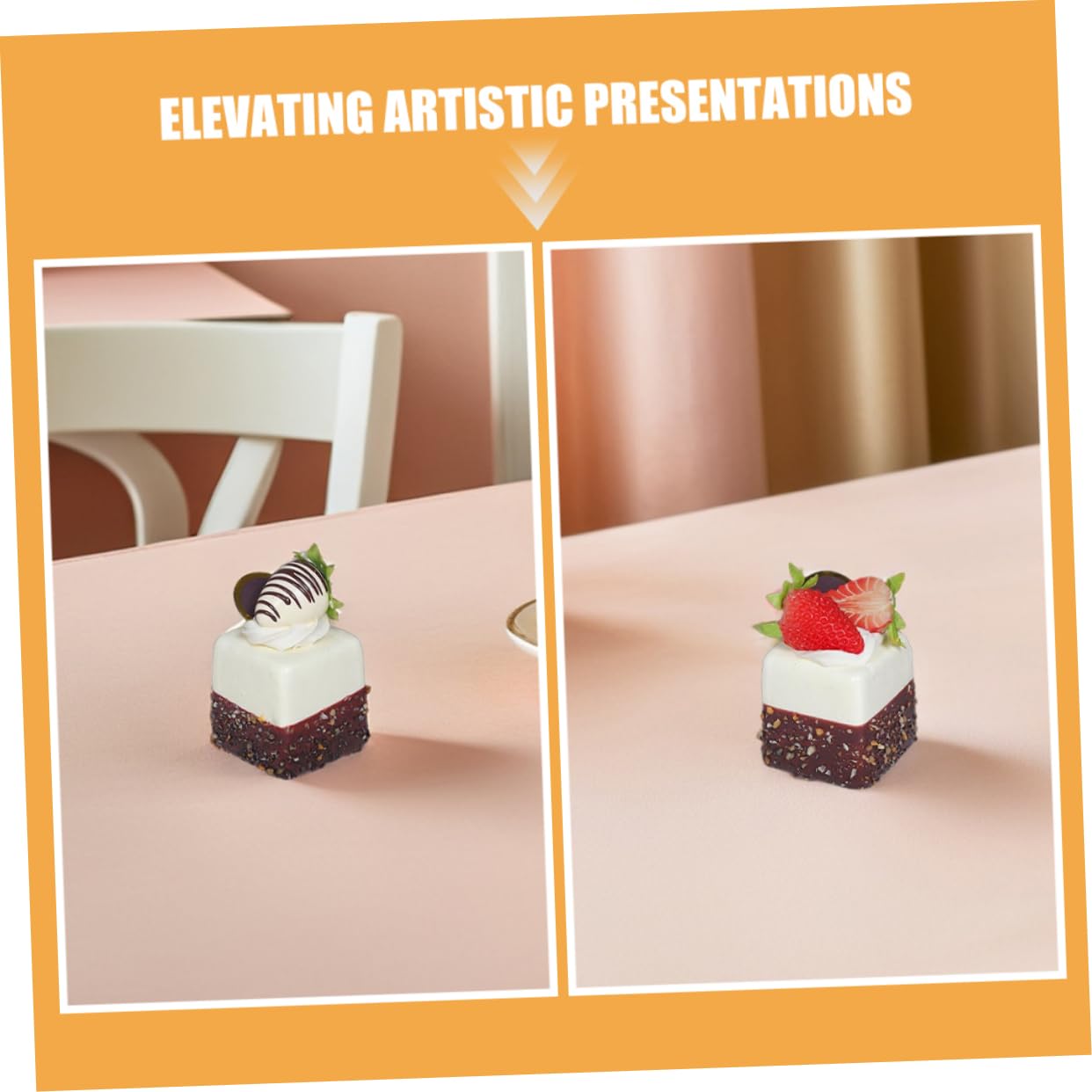 Cabilock 8pezzi Torta Finta Realistica in Pvc Cibo Simulato per Decorazioni da Cucina Oggetto di Scena per Esposizione di Torte Finti per Feste e Foto