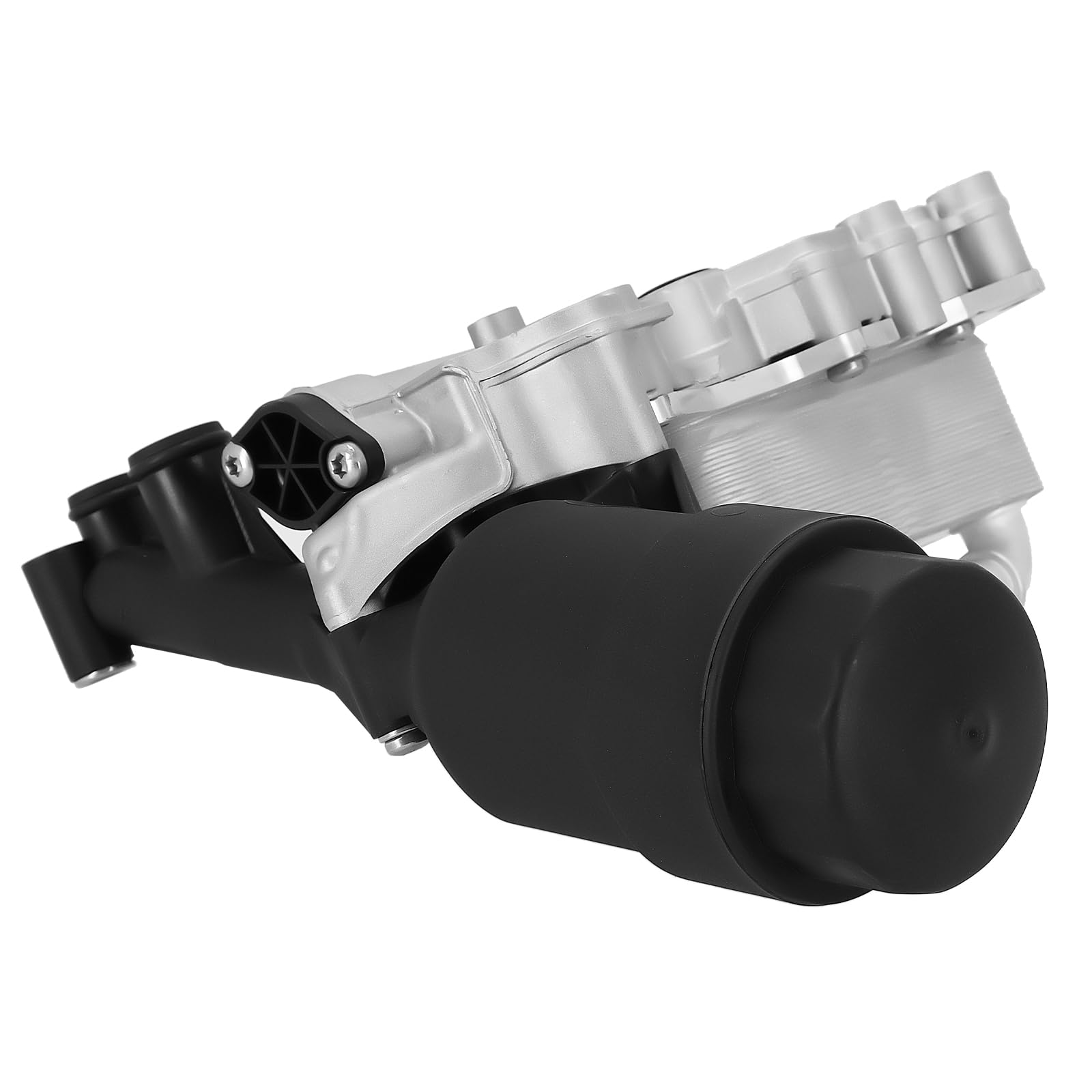 maXpeedingrods Obudowa filtra oleju, obudowa filtra oleju silnikowego z filtrem oleju i chłodnicą oleju do Mercedes-Benz klasy C W204 W205 2007-2018 A6511801310