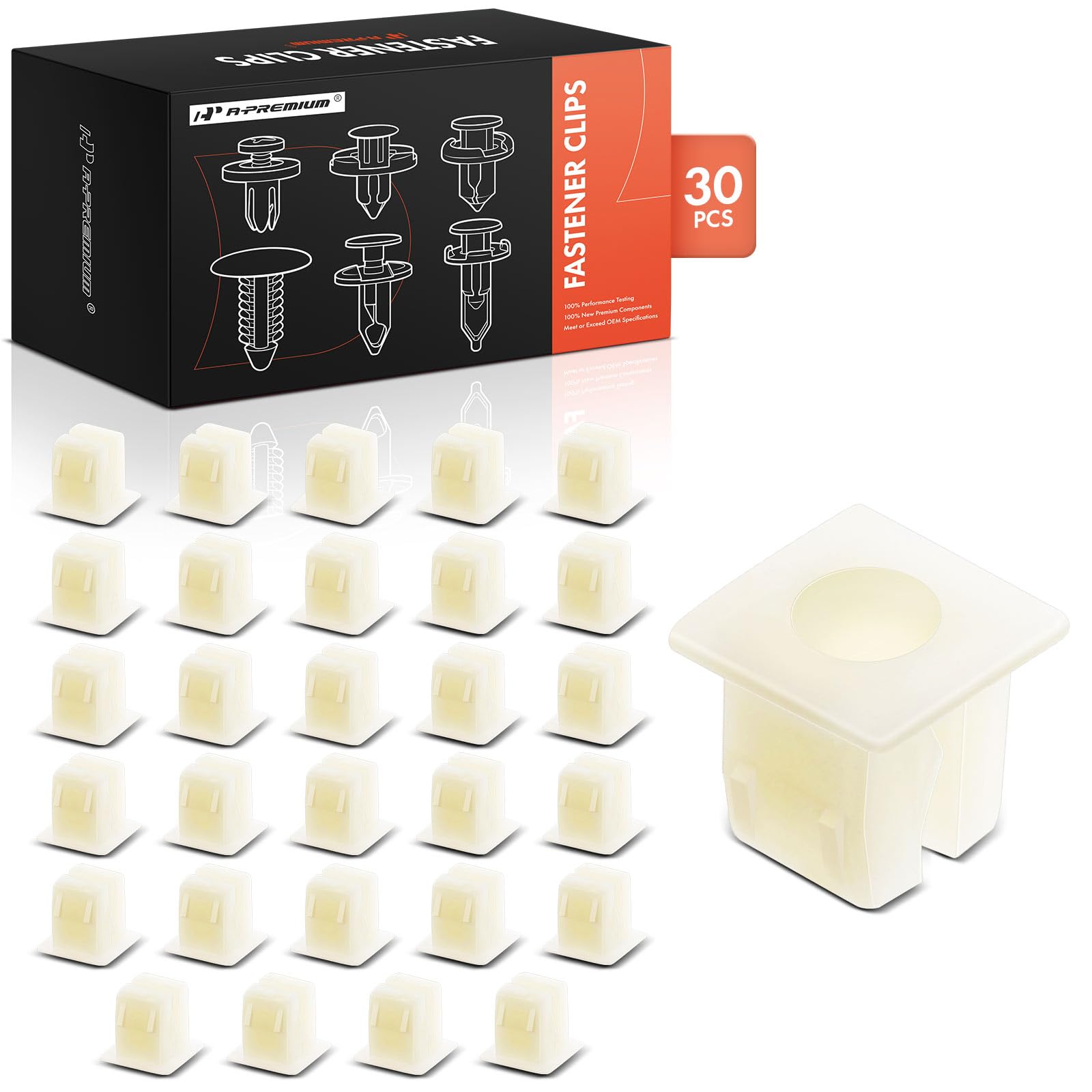 A-Premium 1.06oz Headlight Bezel to Body Car Retainer Fastener Push Pin Clips 30-Pack Compatible with Chevy Express 1500 2500 3500 Blazer G10 G20 G30