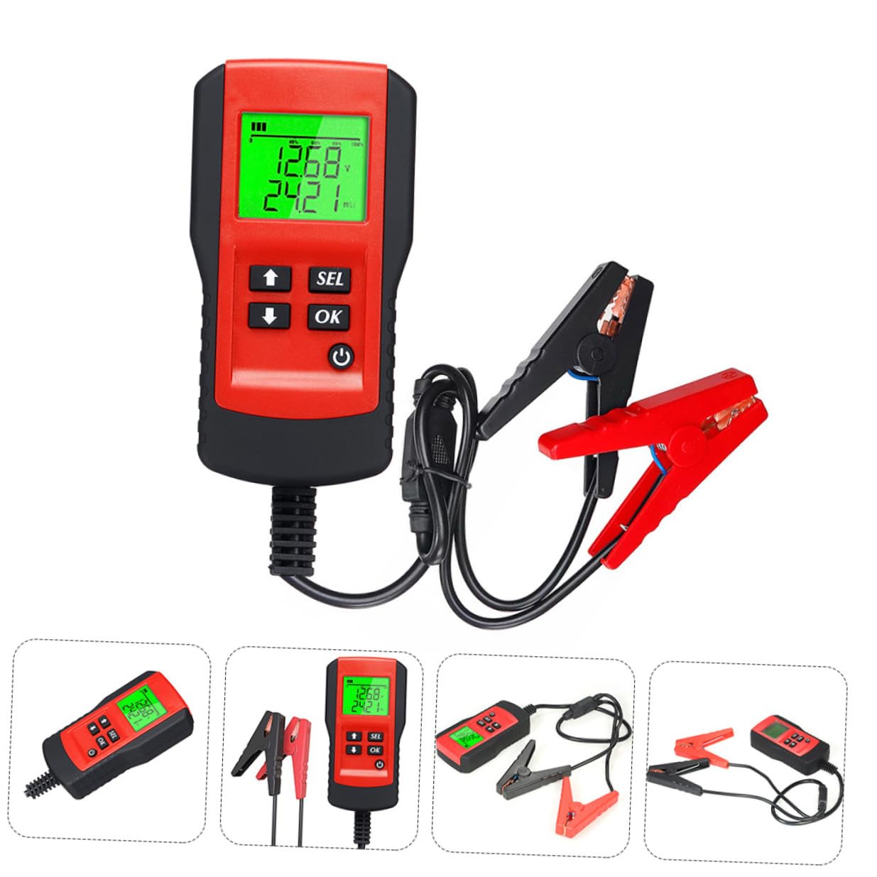 Garneck Tester per Batterie Auto Strumento Controllo Carica Resistenze Capacità Monitoraggio Tensione 12V