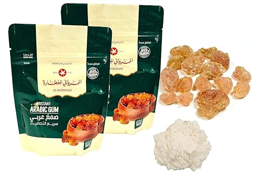 Polvo de goma de mascar árabe instantáneo, polvo de goma instantánea natural, goma de mascar árabe instantánea Natural 100% Resina árabe Hashab