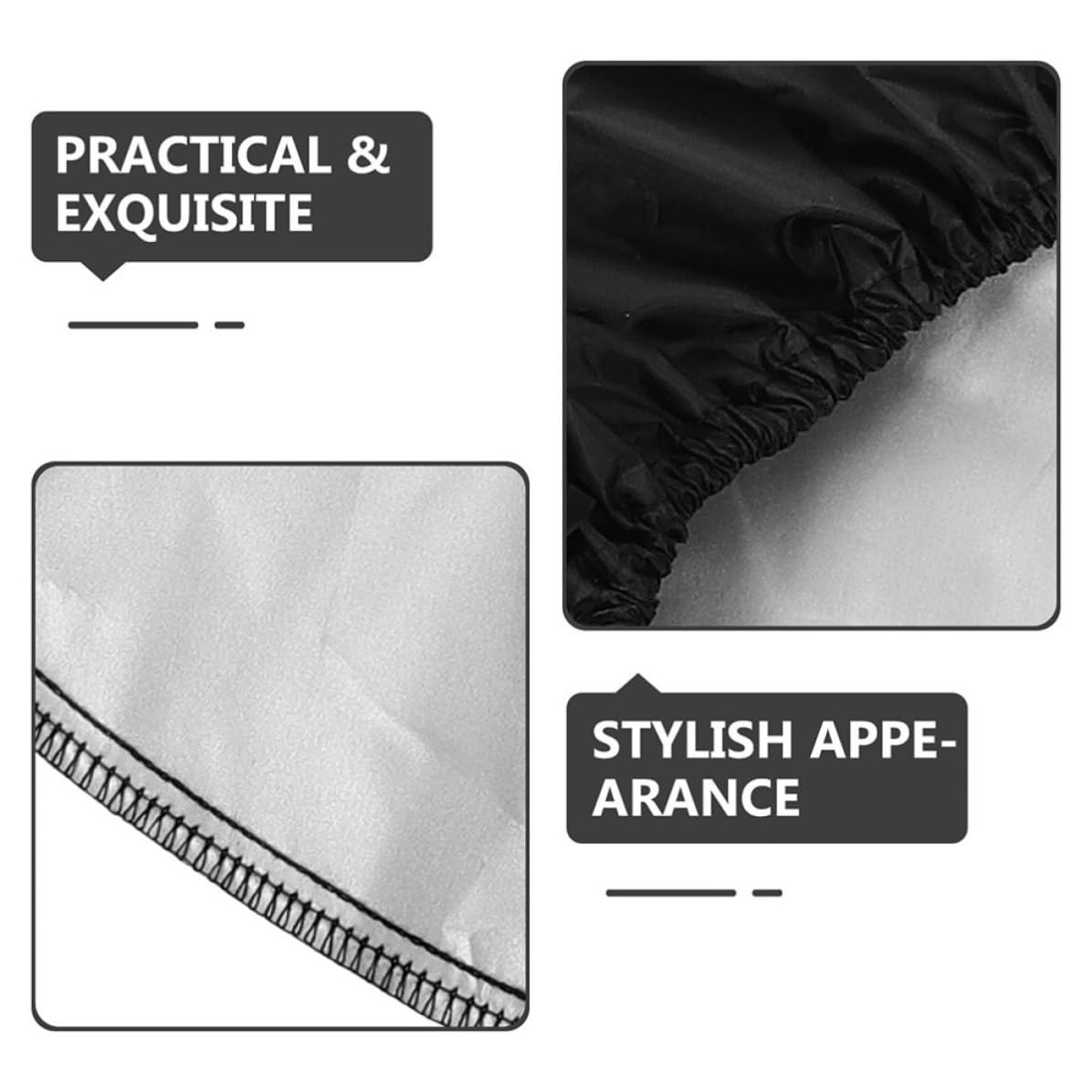 Garneck Housse Roue pour Camping-remorques, Housses de Pneus Anti-UV en Tissu Noir, Protection Polyvalente la Peinture Intempéries, Lot de 2 Pièces