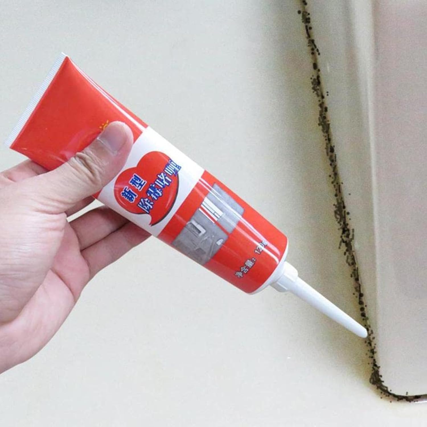 Household Mold Remover Gel, Grout Cleaner Gel for Washing Machine Strips, Wall Tiles, Grout Sealant Bathroom Home Kitchen Sinks Cleaning