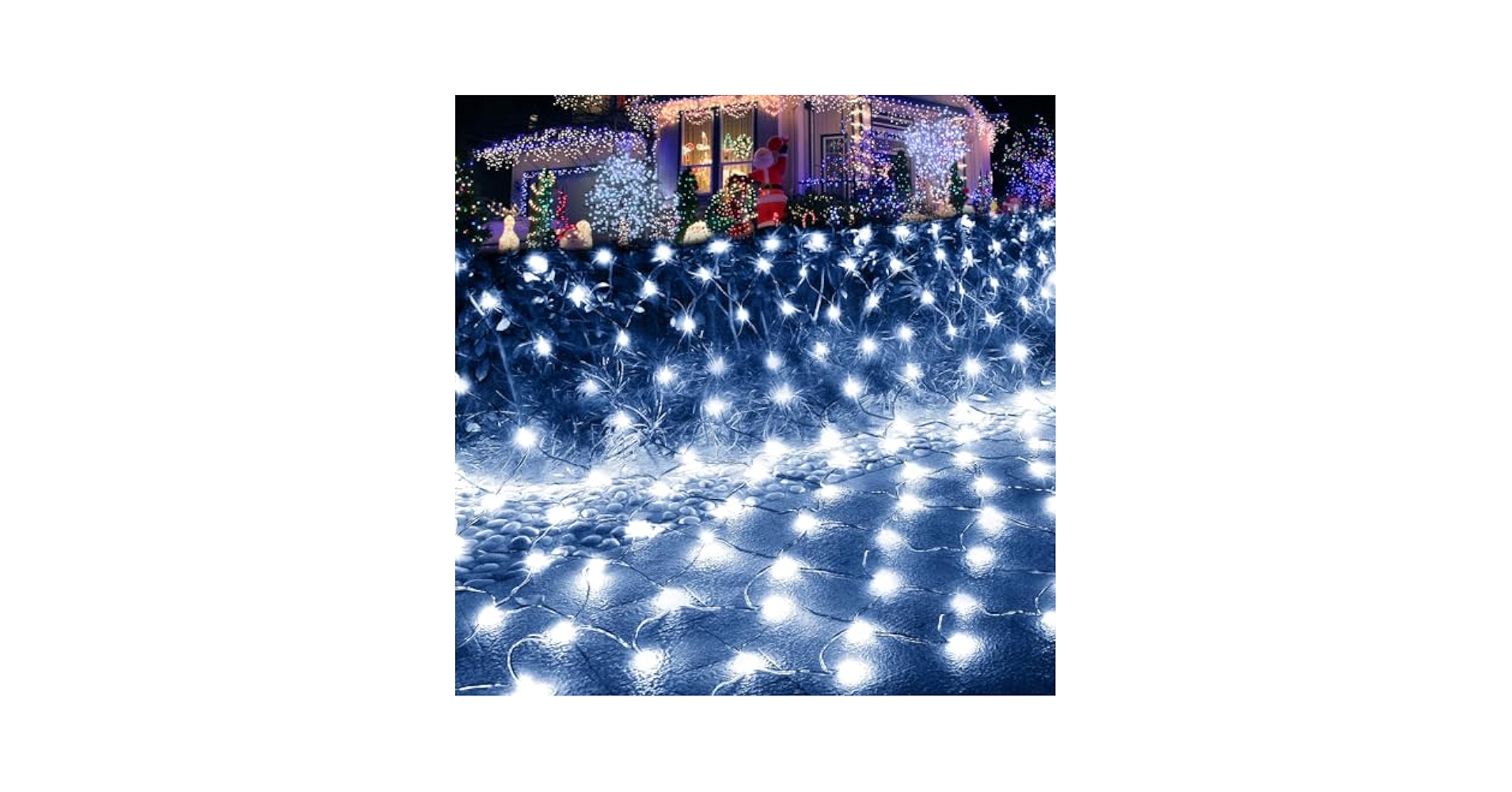 Pooqla Christmas Net Lights, 300LED Outdoor Mesh Light, 14.8