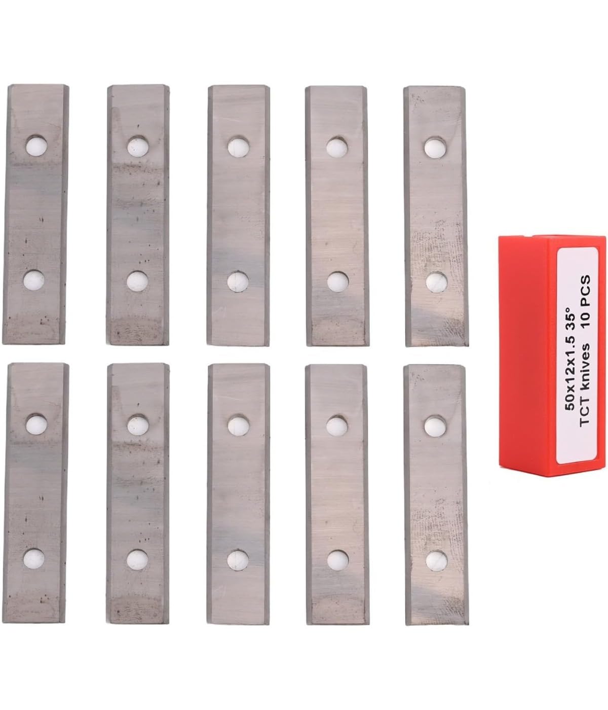 Solid Tungsten Carbide Scraper Blades Rectangular Double Sided Cutter Inserts Woodworking Silver Pack of 10