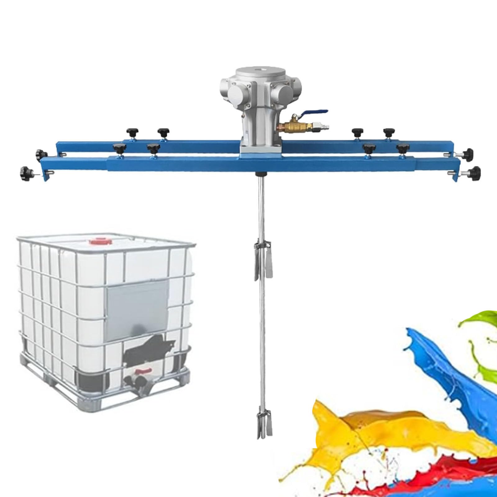 Agitador De Aire Neumático, Máquina Mezcladora De Tanque con Motor Neumático De 3 Cilindros De 1/2 HP, Agitador De Recubrimiento De Hélice Plegable De 2500 RPM