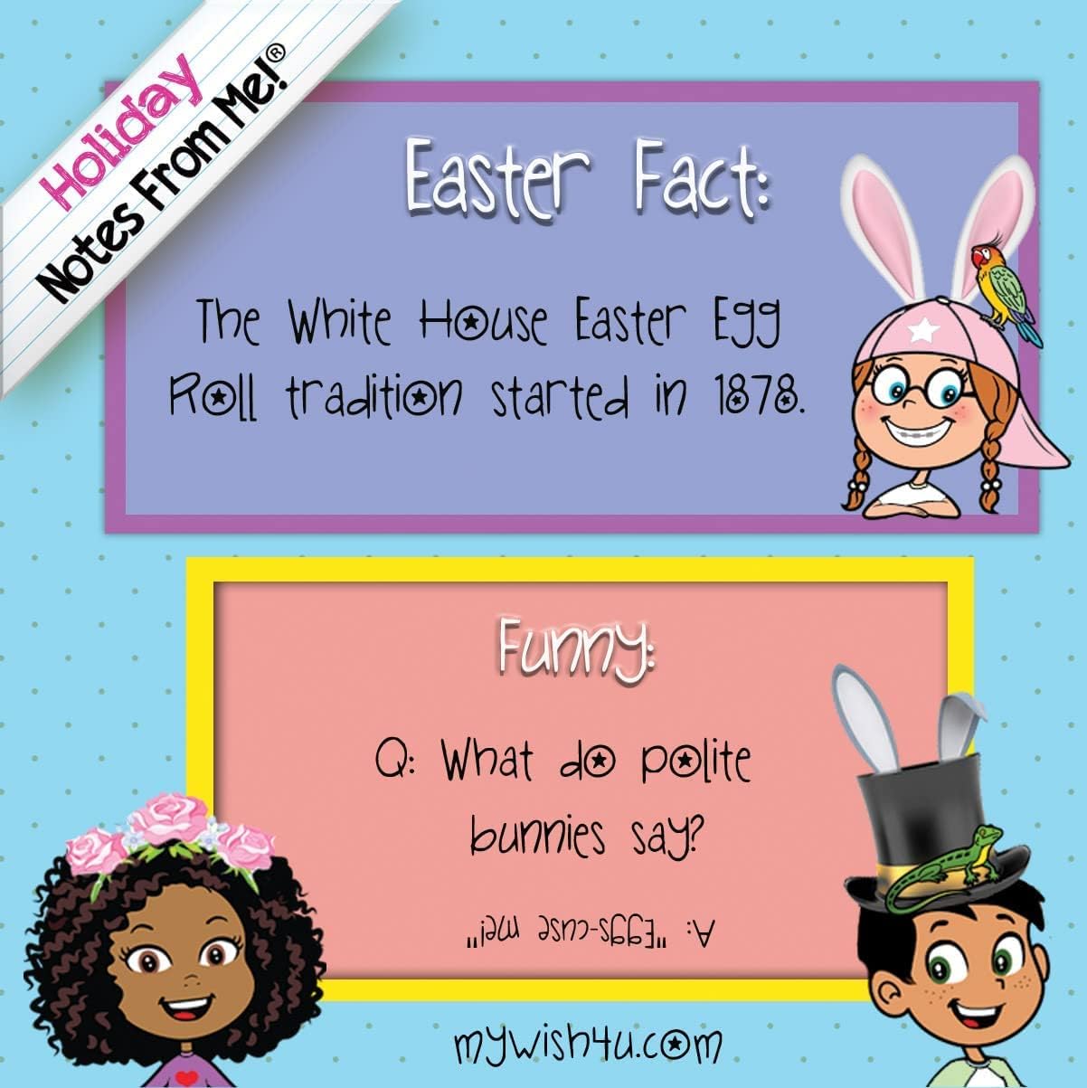 200 Tear-off Holiday Lunch Box Card Notes for Kids, 4-Pack: Easter, Halloween, Christmas, & Valentine's Day, Jokes & Facts, Inspirational, Motivational, Encouraging, Ages 8+