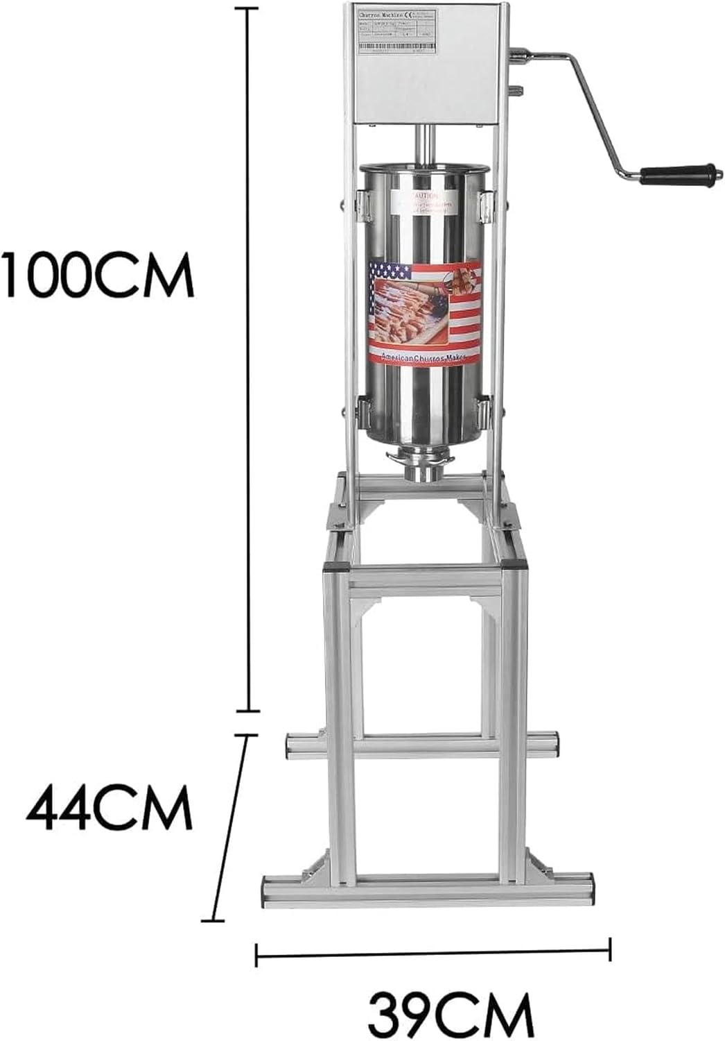 Machine to Make Commercial Manual, Vertical Spanish Stainless Steel Churrera Machine, 5l 5L -Stainless Steel ~/