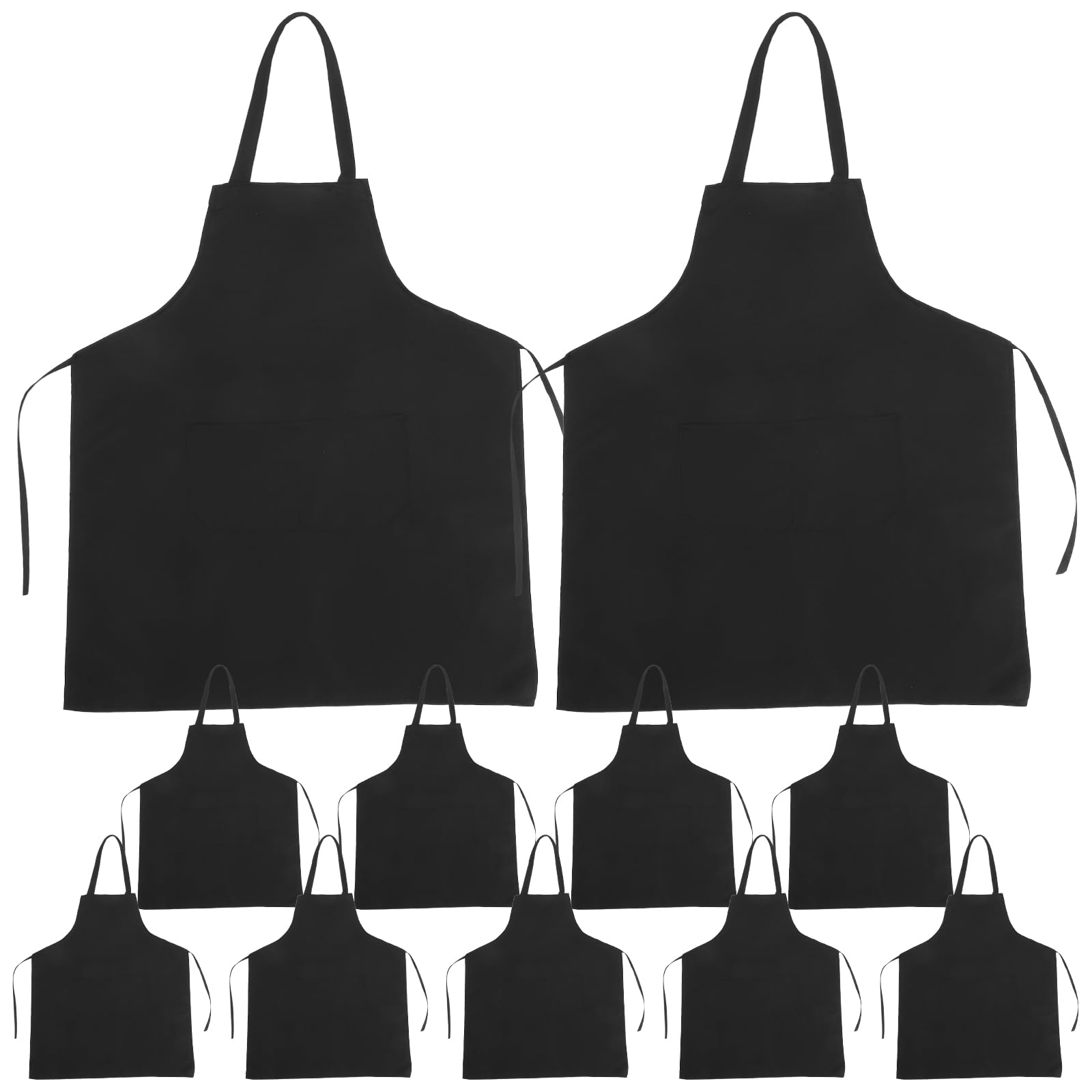 Mobestech 10piezas Delantal De Cocina Para Hombre y Mujer Unidades Bolsillo Para Barbacoa Parrilla Protector De Cocina