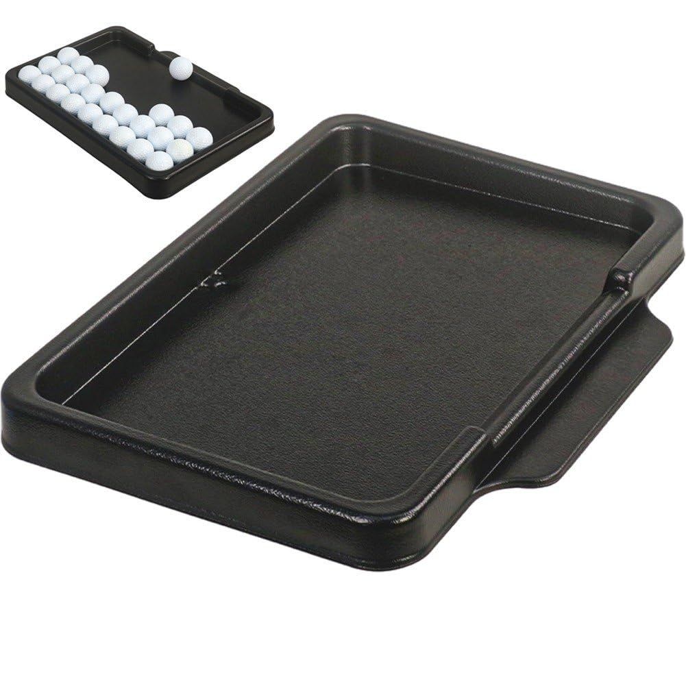 Caeanhi Golf Ball Tray Holding 51 Balls Golf Ball Storage Box Practice Stable Organizer for Swing Chipping Indoor Outdoor Training Golfer