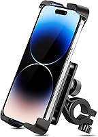 Vista 1 de Soporte de teléfono para motocicleta, soporte para teléfono de bicicleta para manillar - Abrazadera universal para teléfono celular para iPhone