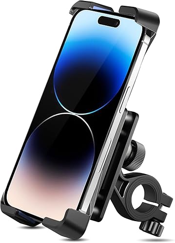 Soporte de teléfono para motocicleta, soporte para teléfono de bicicleta para manillar - Abrazadera universal para teléfono celular para iPhone