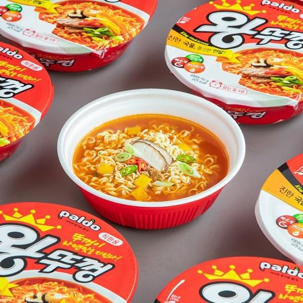 Paldo King Lid Cup Ramen Ramyun Noodle Soup 110g Pack of 4 product thumbnail 5