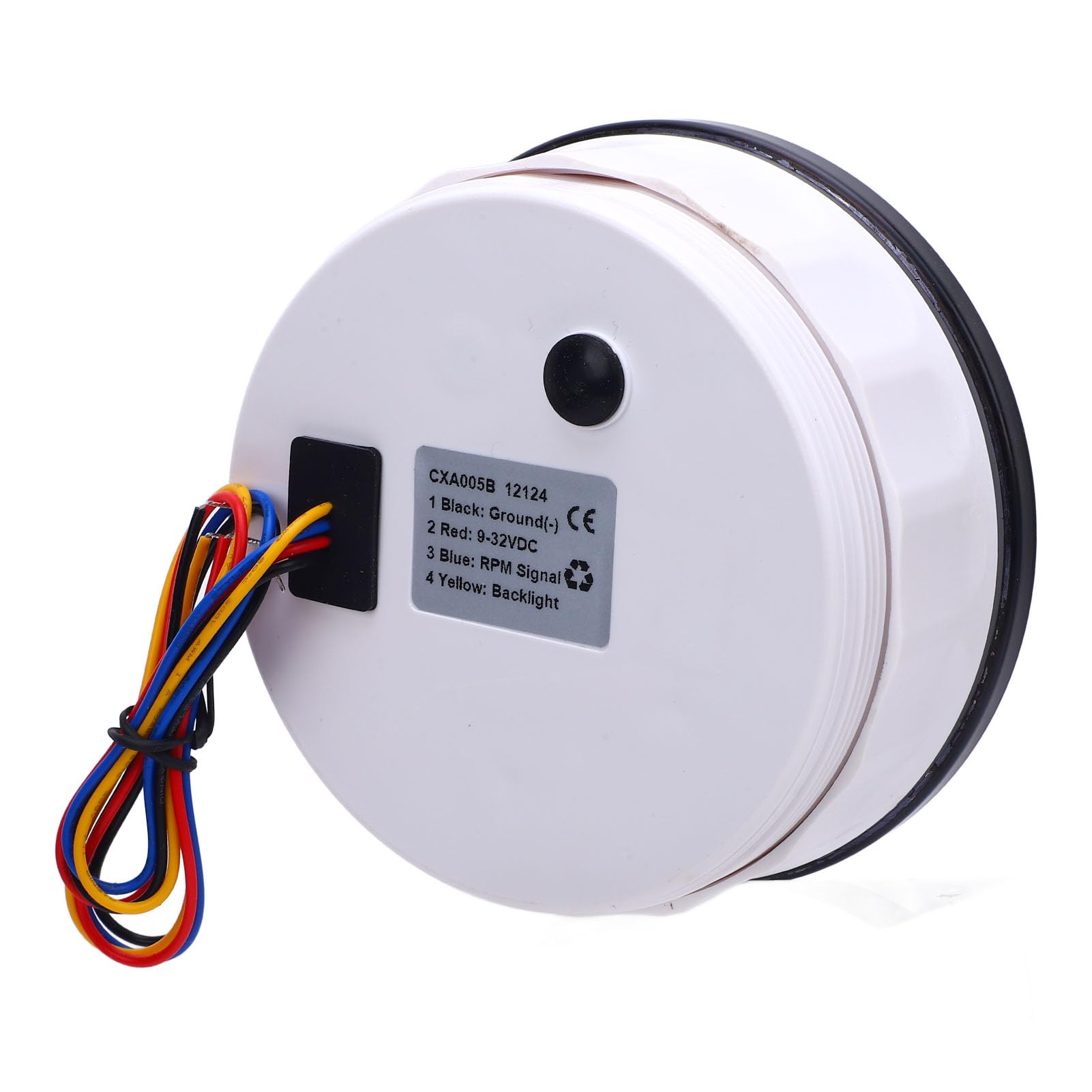 Tachimetro 110mm 4000 RPM con Contatore Ore Retroilluminazione 7 Colori Compatibile con Auto Camion Barche Strumento Professionale per Motori a Benzina e Macchinari Agricoli Ideale per Veicoli