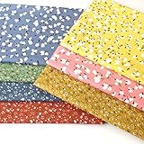 Mililanyo 7 Pieces Cotton Fabric 18 x 22 Inches Precut Patchwork Fabric Set Fat Quarter Bundles for Sewing Quilting Crafting (Floral)