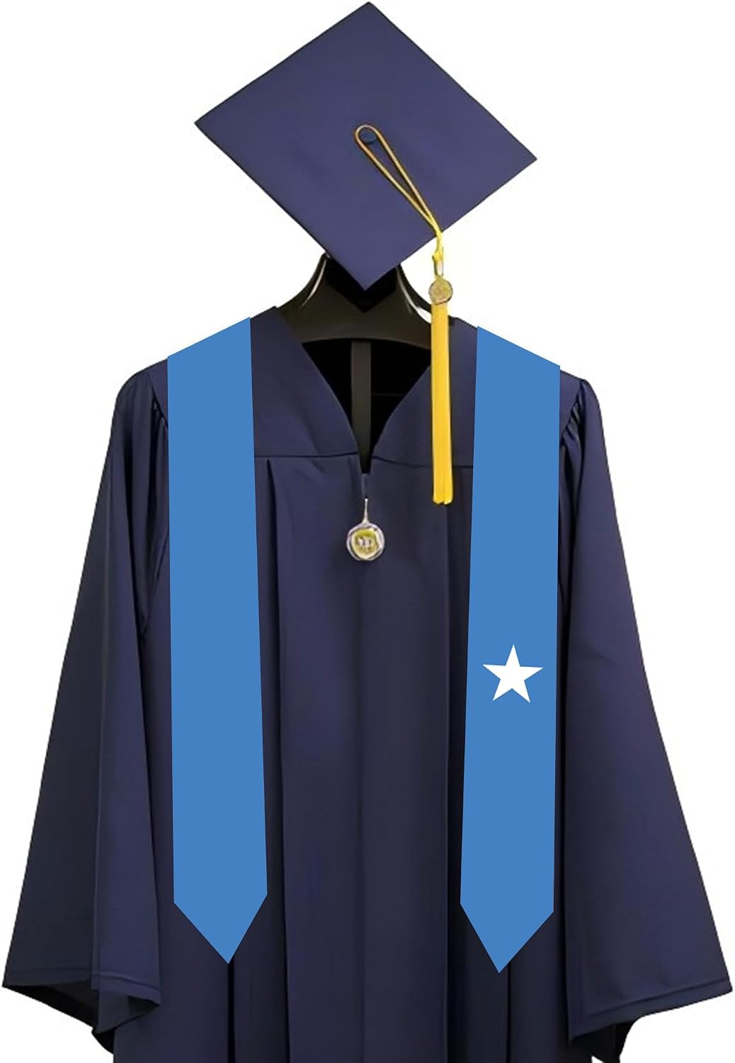 Somalia Flag Graduation Sash Satin Scarf 72" Stole for Abroad Student International Study Class