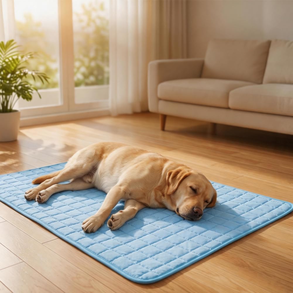 CEWROM Tappetino Refrigerante per Cani Grandi Tappetino Rinfrescante per Gatti Impermeabile Antiscivolo Tappeto Refrigerante Cane per Viaggio Macchina Cuccia Casa