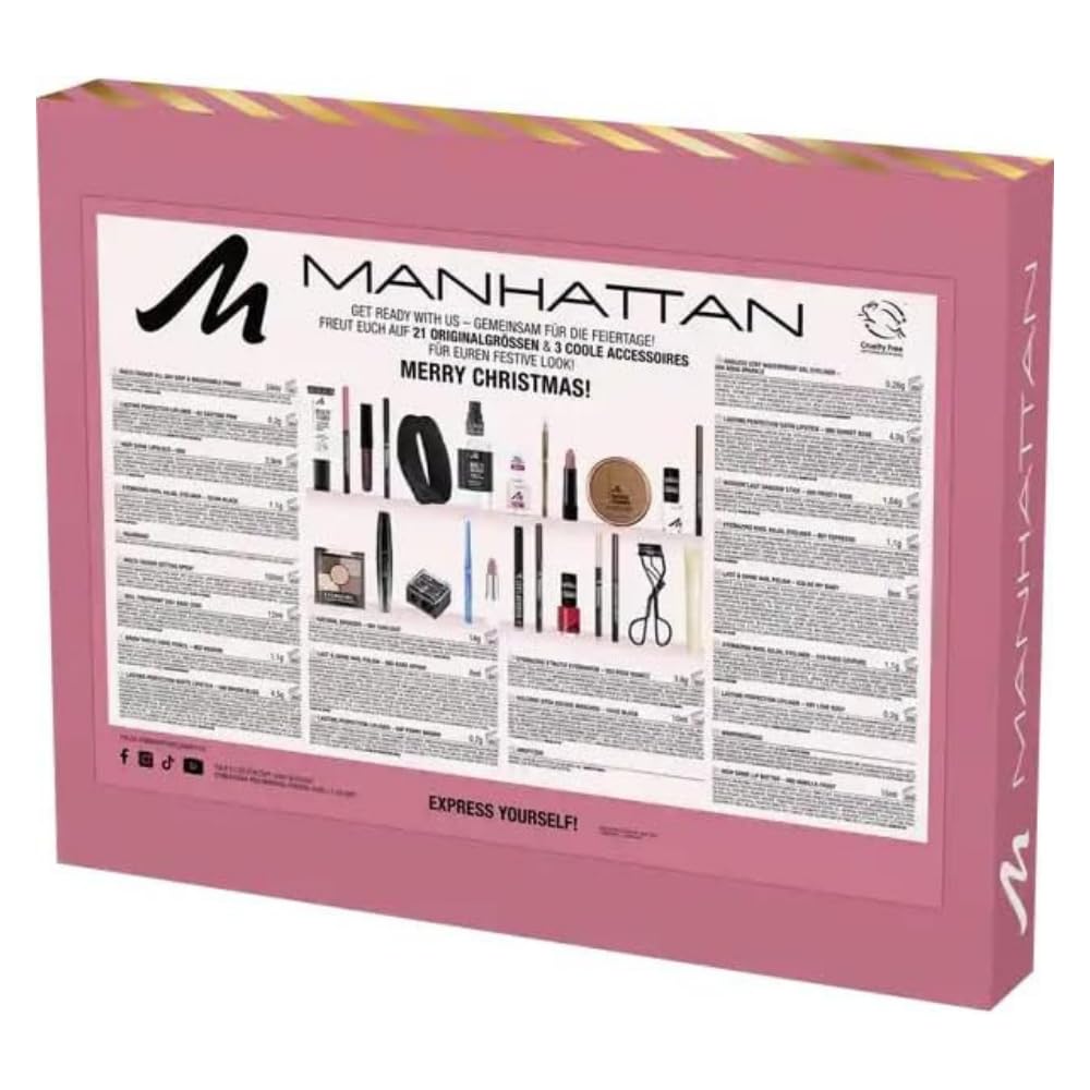 Manhattan Adventskalender 2025 Beauty Frauen Wert 200€, Beauty Kosmetik Advent Kalender, 24 Geschenke, Pflege Weihnachtskalender Frau, Adventkalender Damen
